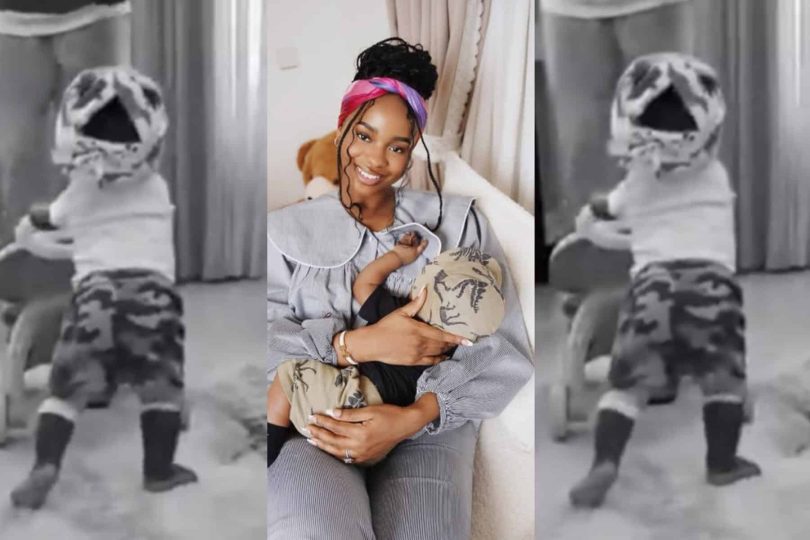 Priscilla Ojo son starts walking