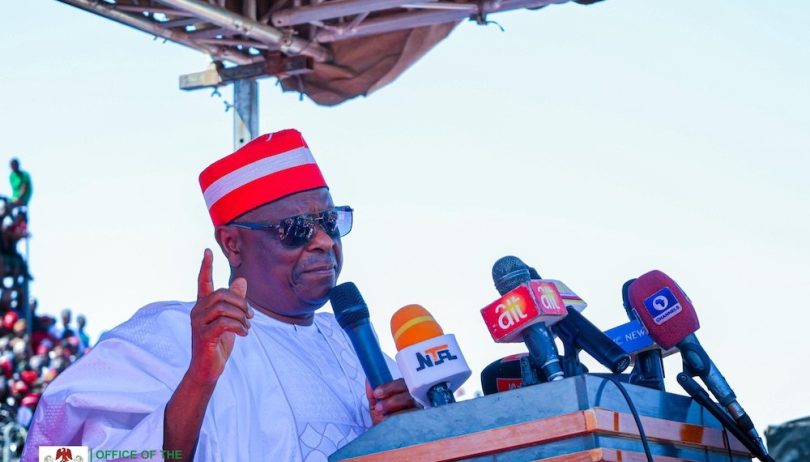 Rabiu Musa Kwankwaso speaking at a public event