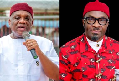 Senator Orji Uzor Kalu and Benjamin Kalu