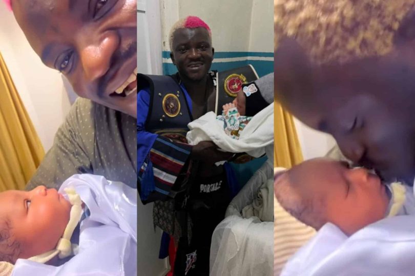 Sweet video of Portable bonding with his newborn son