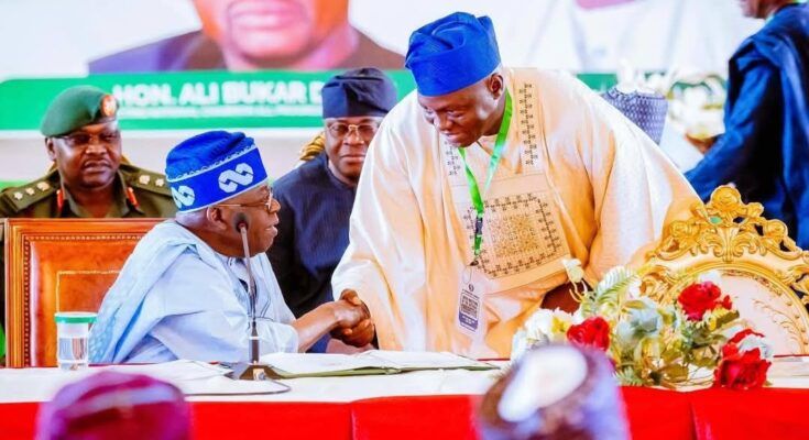 Tinubu and APC Chairman Yilwatda