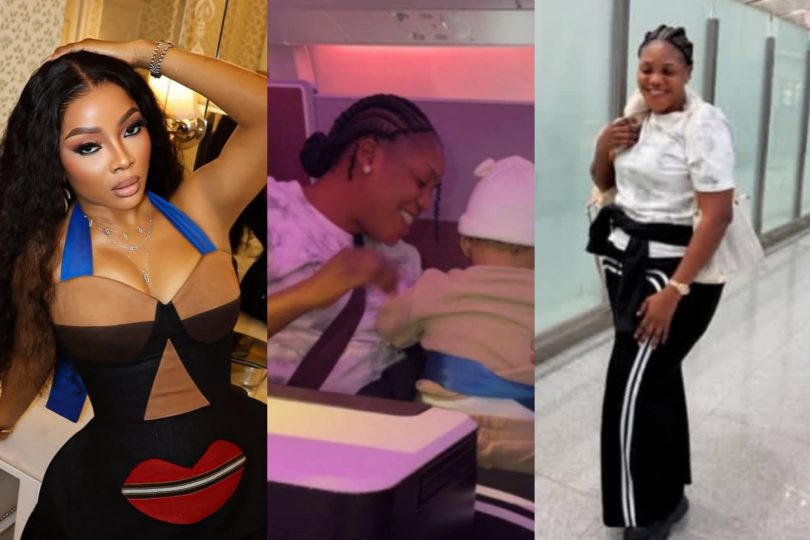 Toke Makinwa flies housekeeper to London in upper class