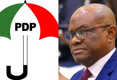 Wike and PDP logo 2