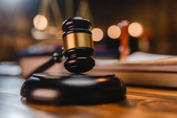 law and authority lawyer concept judgment gavel hammer in court courtroom for crime judgement