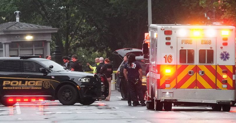 suspect shot dead near white house after firing at security checkpoint