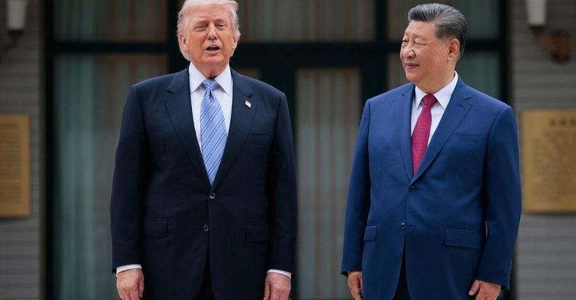 trump insists us china relations are in a good place as he wraps up trip