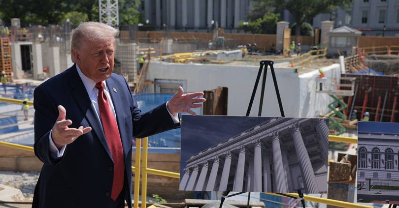 trump talks up his ballroom plan dozens of times but plays down americans economic pain