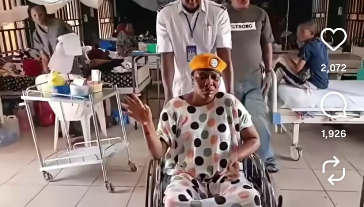 AAC governorship candidate Doris Ogala on a wheelchair PHOTO CREDIT Instagram@doris ogala