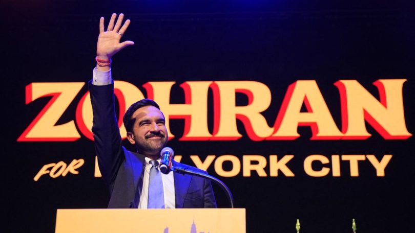 AFP 20251105 83388FM v3 HighRes NewYorkCityMayoralCandidateZohranMamdaniHoldsEl