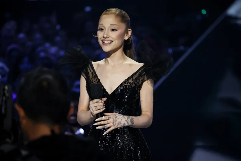Ariana Grande introduces the Video Vanguard award at the 2025 MTV Video Music Awards 2