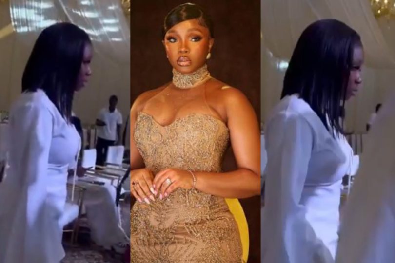 Bambam loses phone at Alex Ekubos Service of Songs