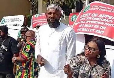 David Mark Led ADC Supporters Protest At Federal High Court