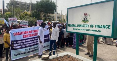 FG contractors protest