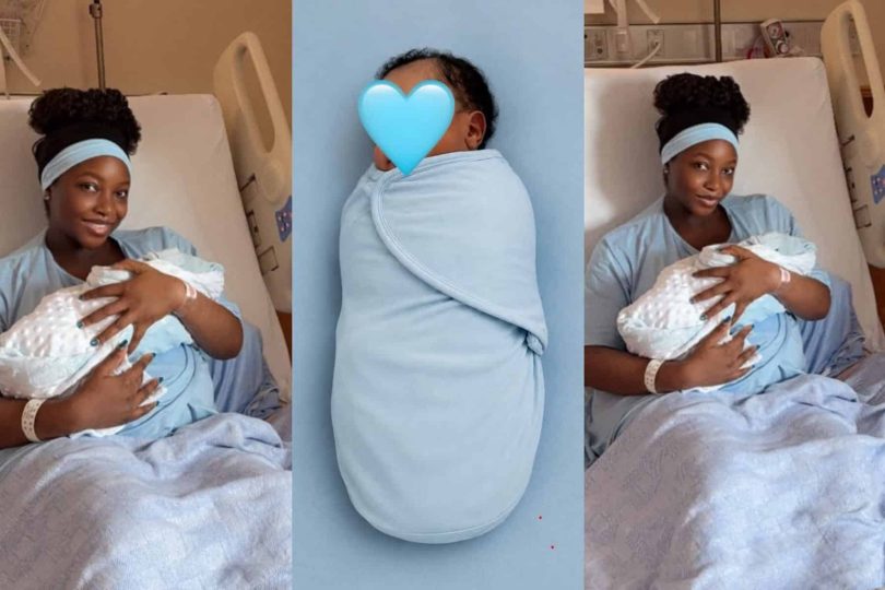Ini Dima Okojie and husband welcome baby boy