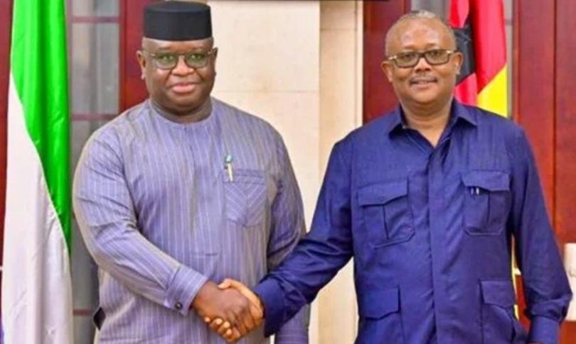 Julius Maada Bio Sierra Leones President current Chair ECOWAS Authority with Ex Guinea Bissau presid