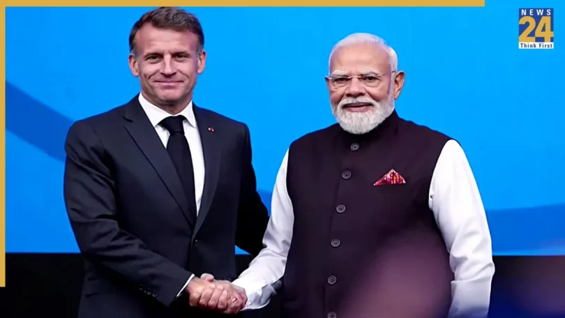 Macron PM modi ANI
