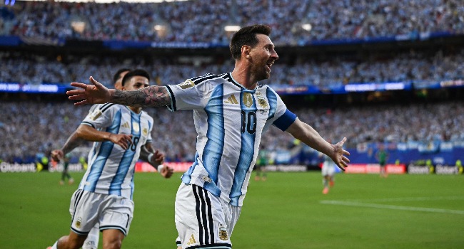 Messi celebrates