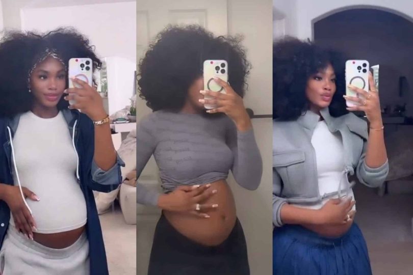 Sharon Ooja shares her pregnancy bump journey