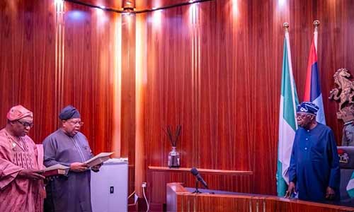 Tinubu Swears In Joseph Tegbe As Power Minister Sola Enikanolaiye