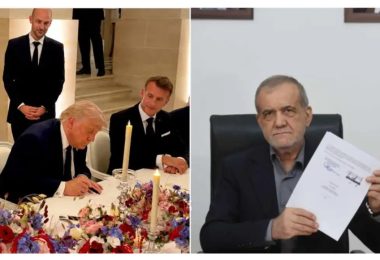 Trump Iranian President Masoud Pezeshkian sign peace deal