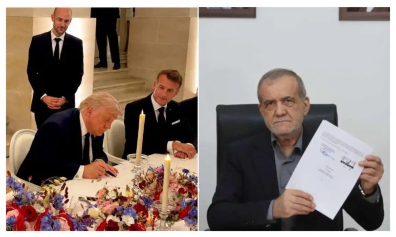 Trump Iranian President Masoud Pezeshkian sign peace deal