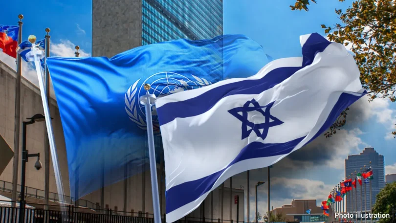UN Israel flag