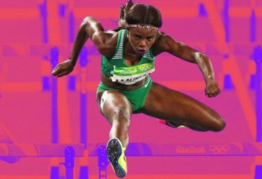World record holder Tobi Amusan of Nigeria
