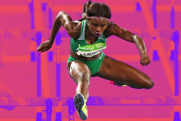 World record holder Tobi Amusan of Nigeria