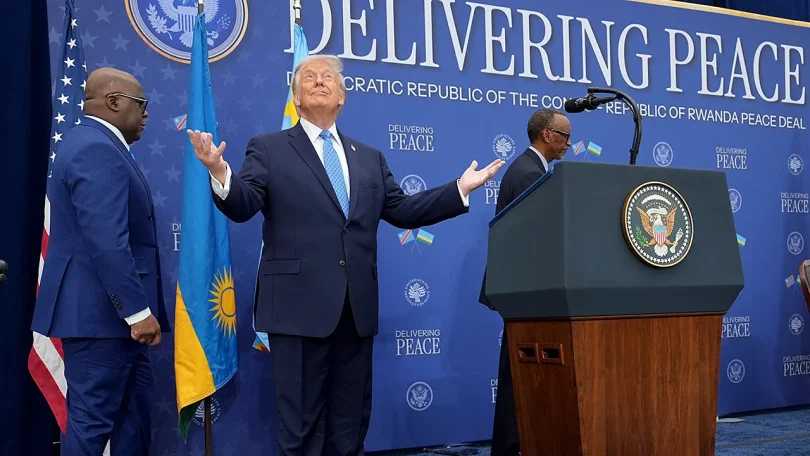 donald trump rwanda democratic republic of congo peace signing