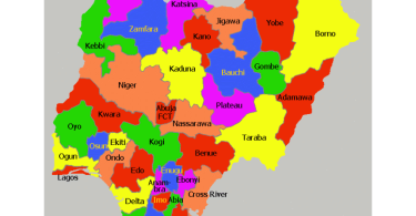 map of nigeria