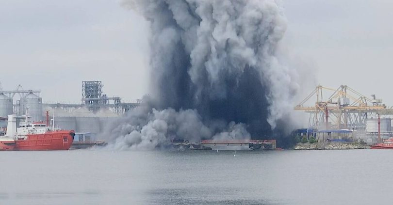 maritime drone being used in ukraine war explodes at romanian port
