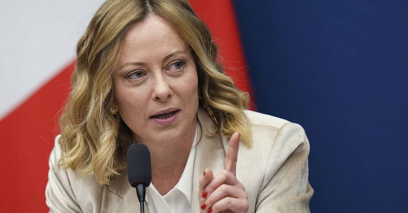 meloni fights back after trump tells italian tv she begged for photo with him at g7