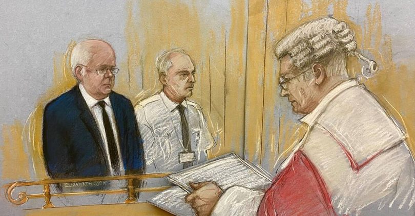 peter murrell showed no reaction as his sentence was imposed