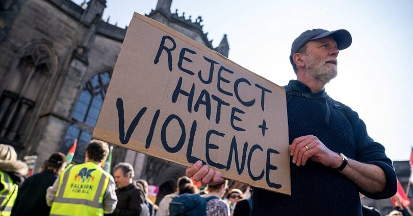 police in plea for lawful protest during anti racism demonstration in glasgow