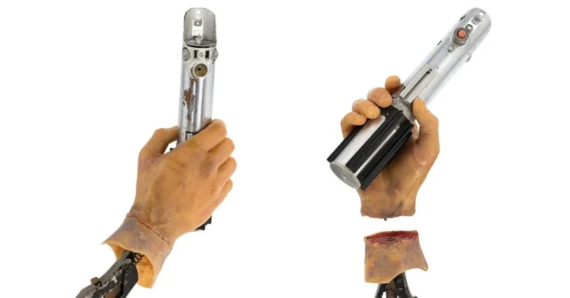 star wars fans would bite your hand off for empire strikes back lightsaber prop