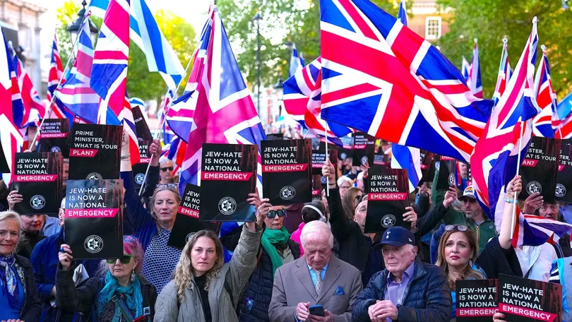 stop antisemitism march london uk
