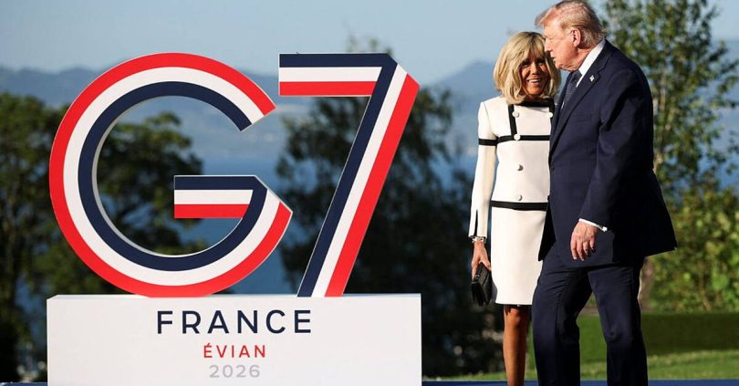 trump arrives at g7 summit seeking momentum after iran deal announcement