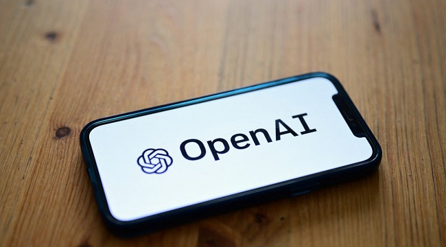 A photo taken on October 4 2023 in Manta near Turin shows a smartphone displaying the logo of the ar