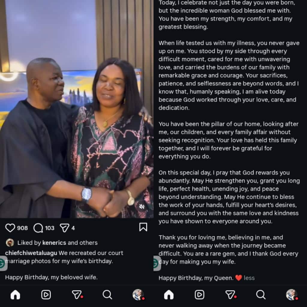 Actor Chiwetalu and wife recreate wedding photos