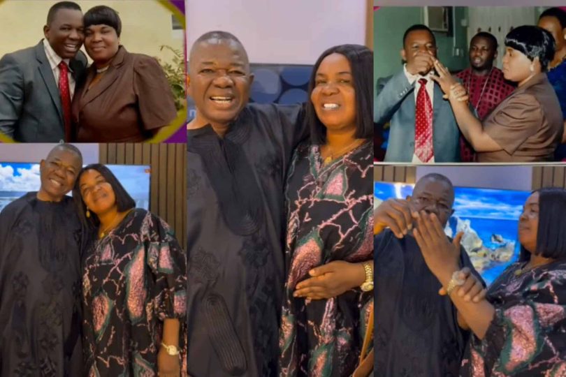Chiwetalu Agu and wife recreate court wedding photos