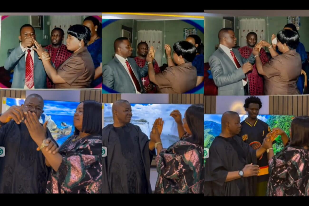 Chiwetalu Agu and wife recreate wedding photos