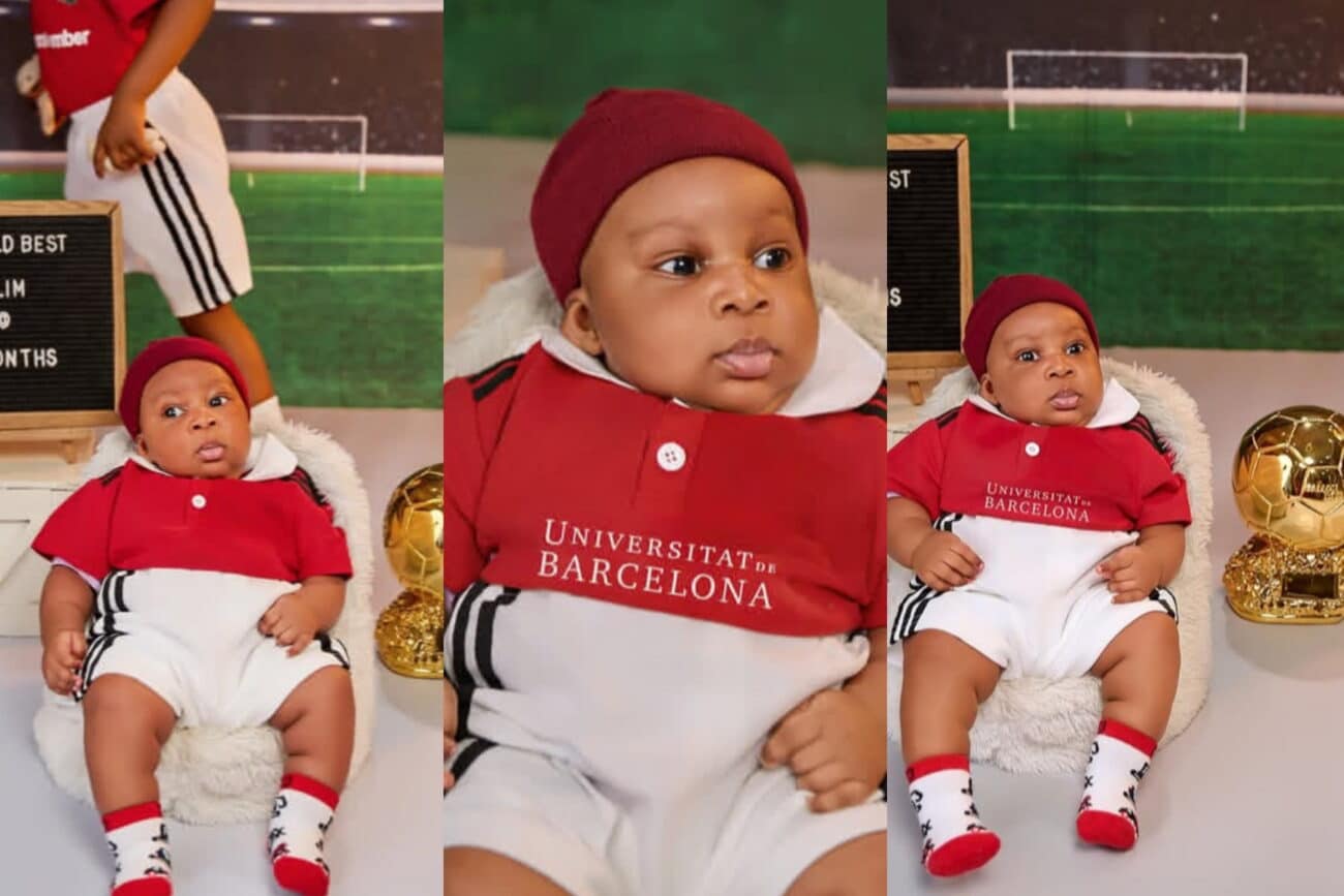Cute Abiola second son is 3 months old