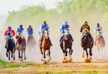 Horse racing action in Nigeria Credit Horse Racing Federation Nigeria