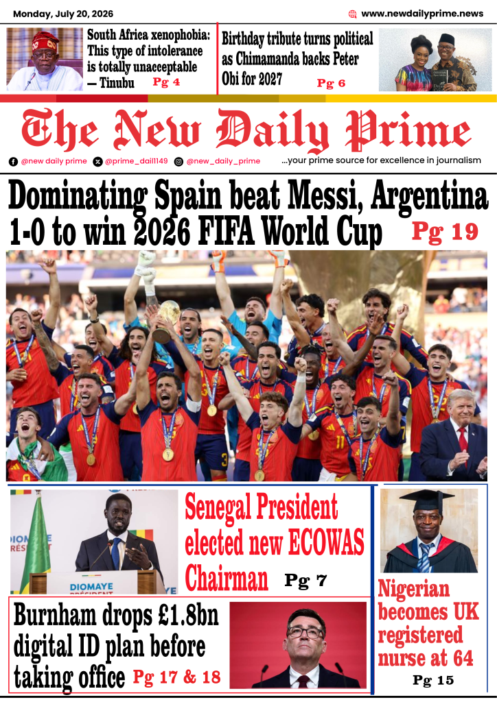 JULY 20 2026 NEW DAILY PRIME