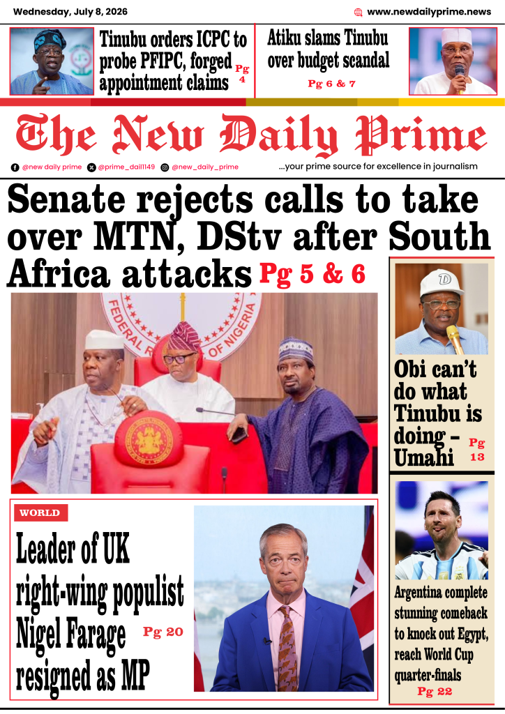 JULY 8 2026 NEW DAILY PRIME