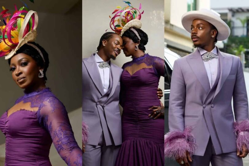 Kate Henshaw and Enioluwa twin in matching outfits