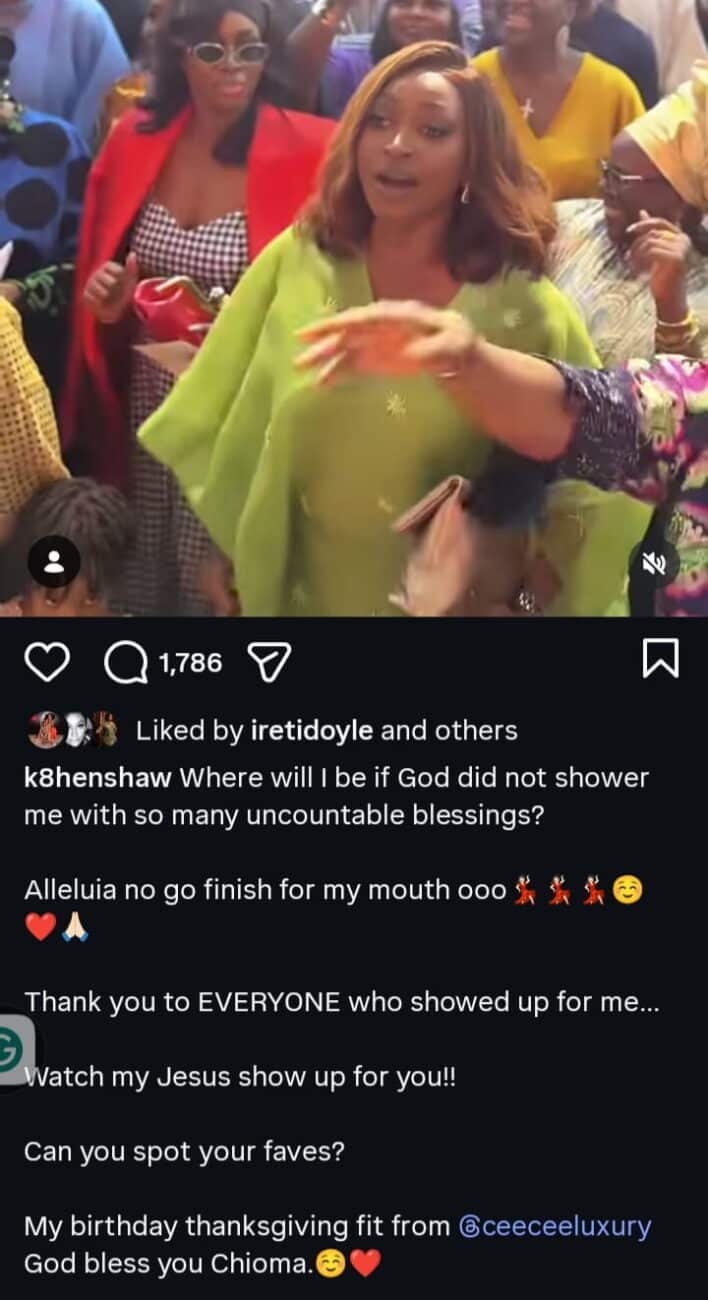 Kate Henshaw birthday Thanksgiving
