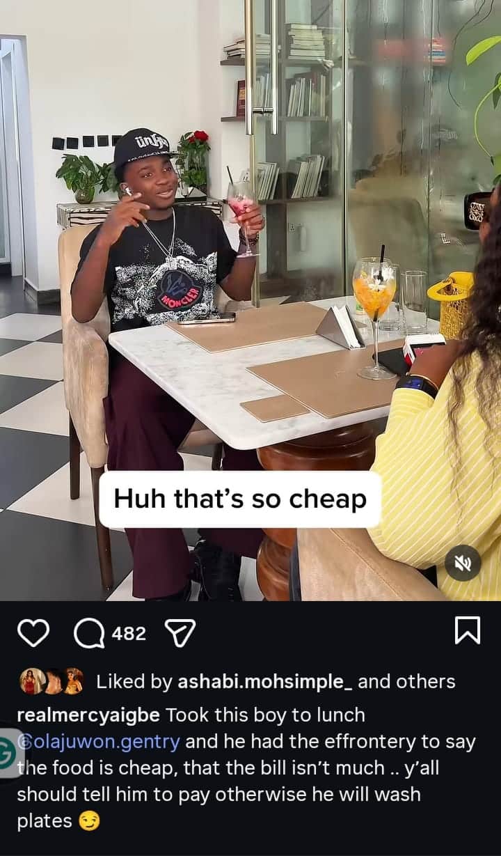 Mercy Aigbe and son lunch date