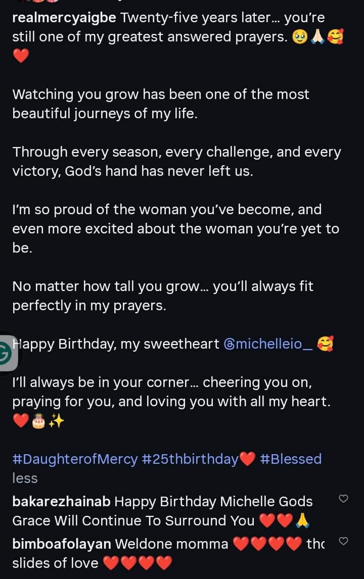Mercy Aigbe celebrates daughter's 25th birthday