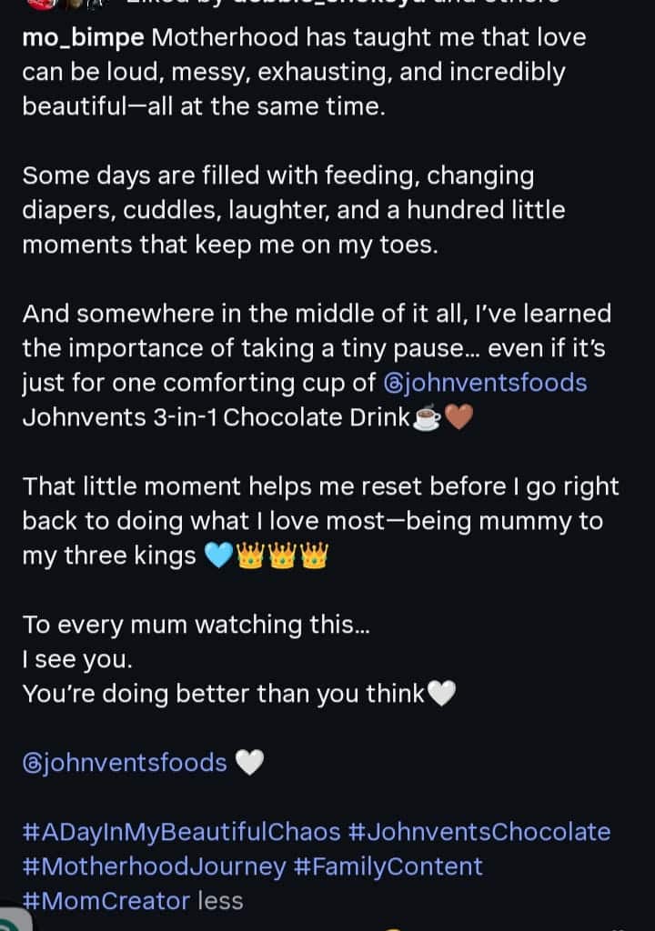 Mo Bimpe motherhood lessons